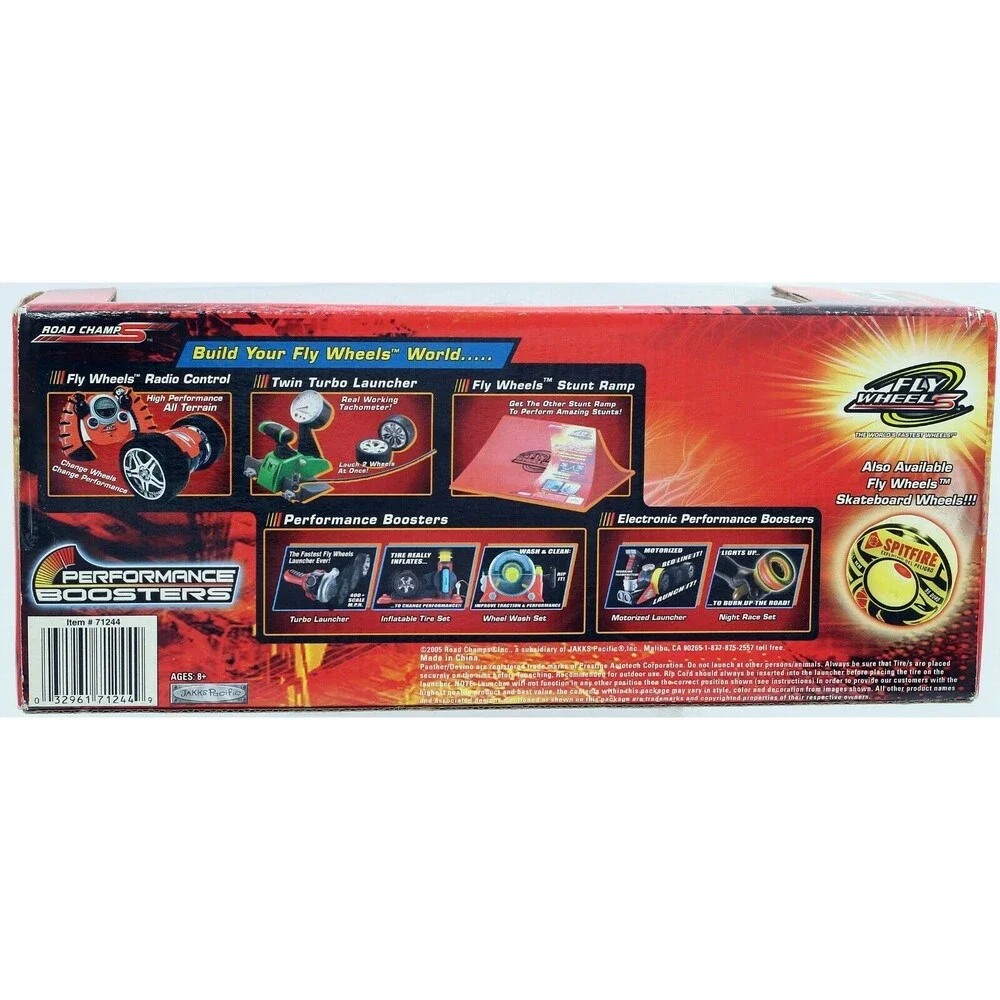 Fly Wheels Performance Boosters Wheel Wash Playset 2005 Road Champs Jakks MIB Ne